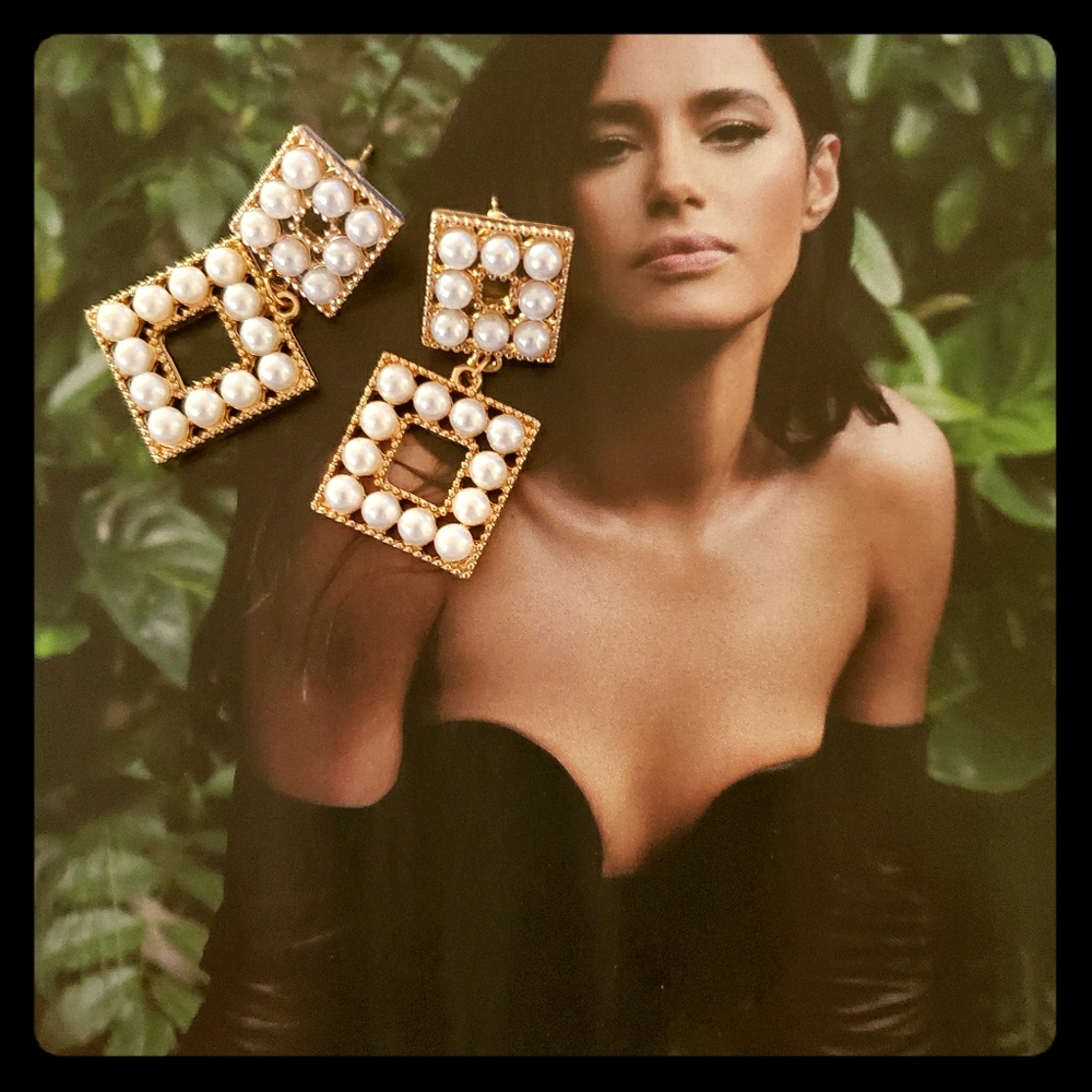 Pearl Gold Tone EARRINGS